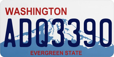 WA license plate ADQ3390