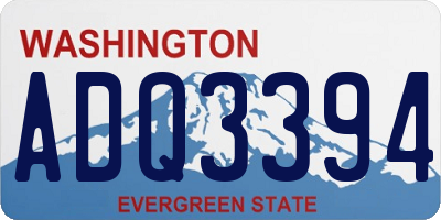 WA license plate ADQ3394