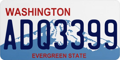 WA license plate ADQ3399