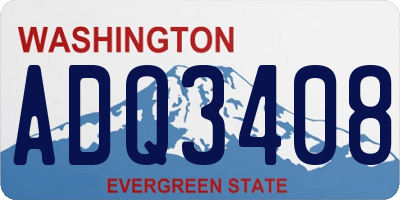 WA license plate ADQ3408