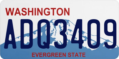 WA license plate ADQ3409