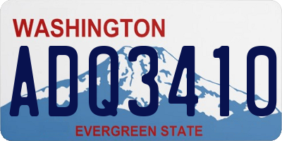 WA license plate ADQ3410