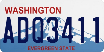 WA license plate ADQ3411