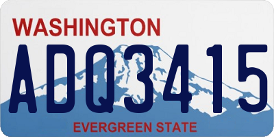 WA license plate ADQ3415