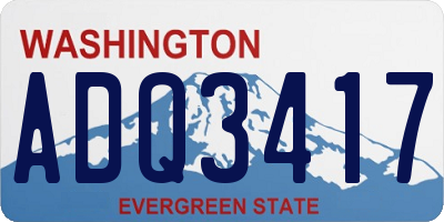 WA license plate ADQ3417