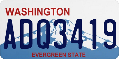 WA license plate ADQ3419