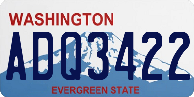 WA license plate ADQ3422