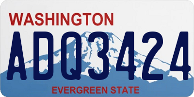 WA license plate ADQ3424