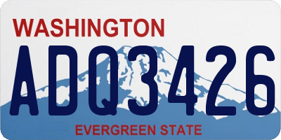 WA license plate ADQ3426