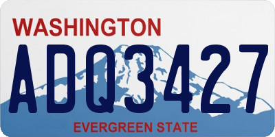 WA license plate ADQ3427
