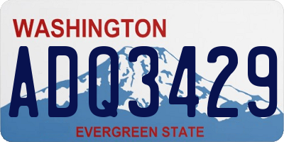 WA license plate ADQ3429