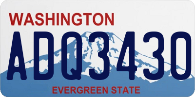 WA license plate ADQ3430