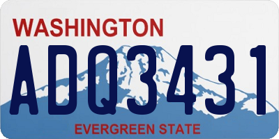 WA license plate ADQ3431