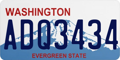 WA license plate ADQ3434