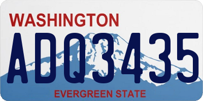 WA license plate ADQ3435