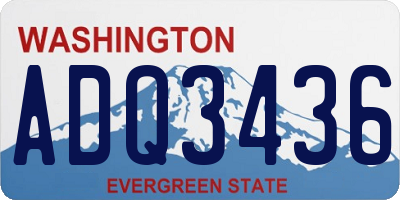 WA license plate ADQ3436
