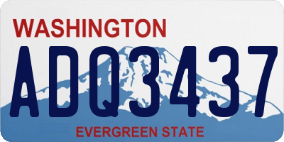 WA license plate ADQ3437