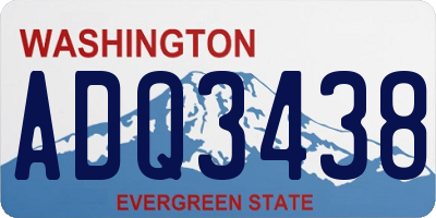 WA license plate ADQ3438