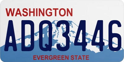 WA license plate ADQ3446