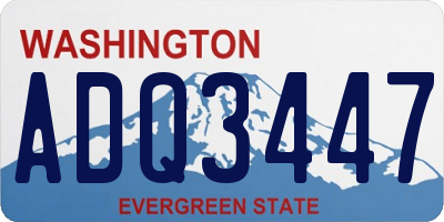 WA license plate ADQ3447