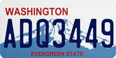 WA license plate ADQ3449