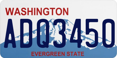 WA license plate ADQ3450