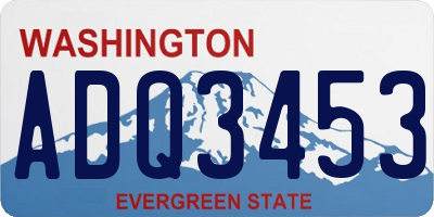 WA license plate ADQ3453