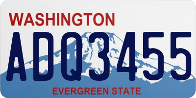 WA license plate ADQ3455