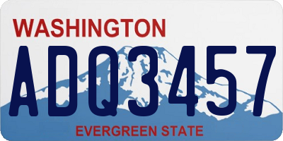 WA license plate ADQ3457