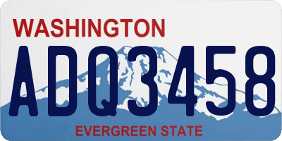 WA license plate ADQ3458