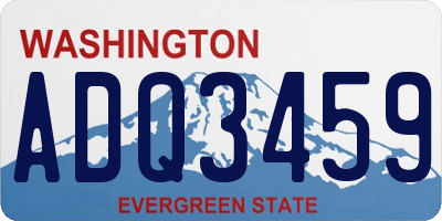WA license plate ADQ3459