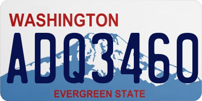 WA license plate ADQ3460