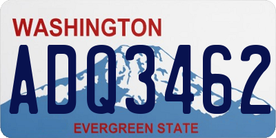 WA license plate ADQ3462