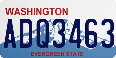 WA license plate ADQ3463