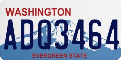 WA license plate ADQ3464