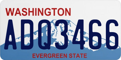 WA license plate ADQ3466