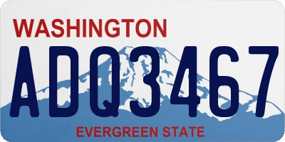 WA license plate ADQ3467