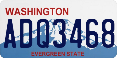WA license plate ADQ3468