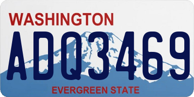 WA license plate ADQ3469