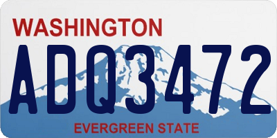 WA license plate ADQ3472