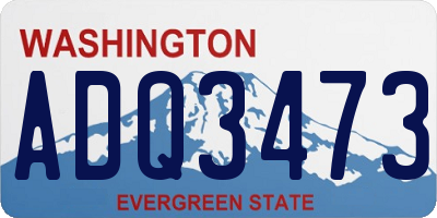 WA license plate ADQ3473
