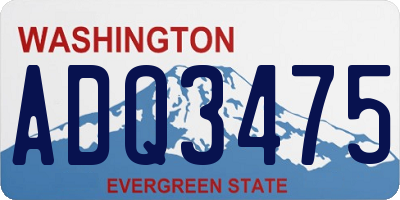WA license plate ADQ3475