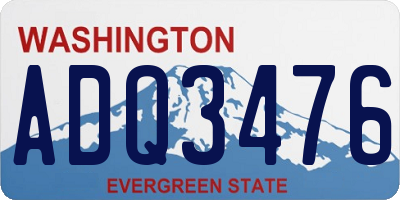 WA license plate ADQ3476