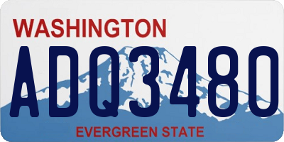 WA license plate ADQ3480