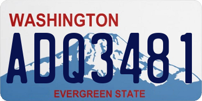 WA license plate ADQ3481