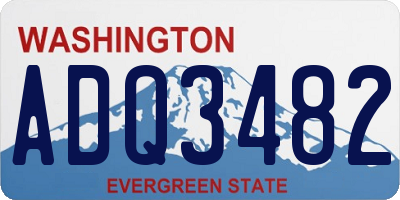 WA license plate ADQ3482