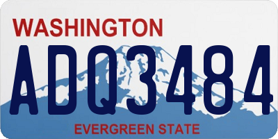 WA license plate ADQ3484