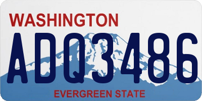 WA license plate ADQ3486