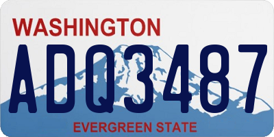 WA license plate ADQ3487