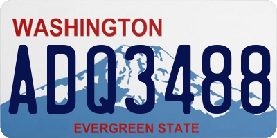 WA license plate ADQ3488